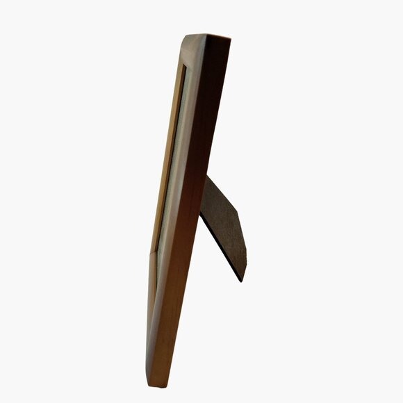 Wood Picture Frame brown 5x7 Photo Easel Back Wall Mount Vintage Desktop Office - Picture 3 of 6